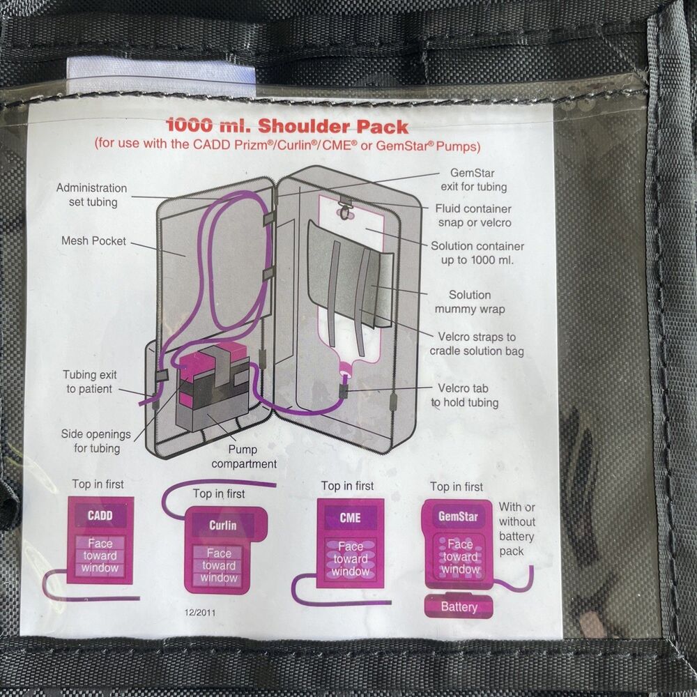 McKesson MSD Universal 1000ML Infusion Pump Shoulder Pouch Item # MSPU1000